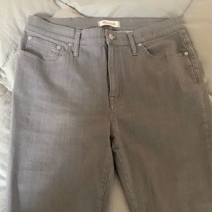 Madewell Cali Demi Boot Grey denim jeans size 32